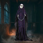 6FT Animatronic Grim Reaper with Chain – Sound-Activated Halloween Yard Prop