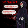 6FT Animatronic Grim Reaper with Chain – Sound-Activated Halloween Yard Prop
