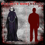 6FT Animatronic Grim Reaper with Chain – Sound-Activated Halloween Yard Prop