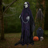 6FT Animatronic Grim Reaper with Chain – Sound-Activated Halloween Yard Prop