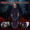 6FT Animatronic Grim Reaper with Chain – Sound-Activated Halloween Yard Prop