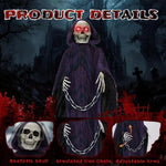 6FT Animatronic Grim Reaper with Chain – Sound-Activated Halloween Yard Prop