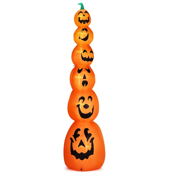 9FT Halloween Inflatable Stacked Pumpkins with LED Lights