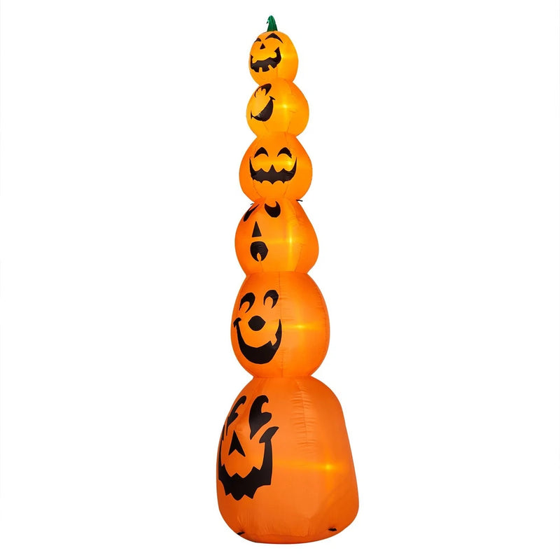 9FT Halloween Inflatable Stacked Pumpkins with LED Lights