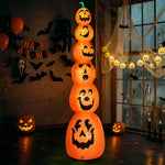9FT Halloween Inflatable Stacked Pumpkins with LED Lights
