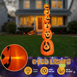 9FT Halloween Inflatable Stacked Pumpkins with LED Lights