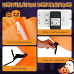 9FT Halloween Inflatable Stacked Pumpkins with LED Lights