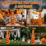 9FT Halloween Inflatable Stacked Pumpkins with LED Lights